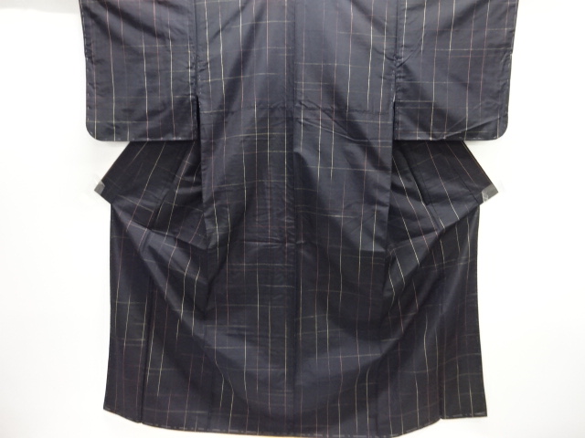 JAPANESE KIMONO / TSUMUGI / ENSEMBLE / UNUSED / WOVEN GRID